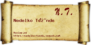 Nedelko Tünde névjegykártya